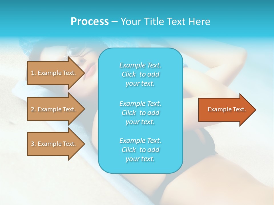 Sunbathing Portrait Bikini PowerPoint Template