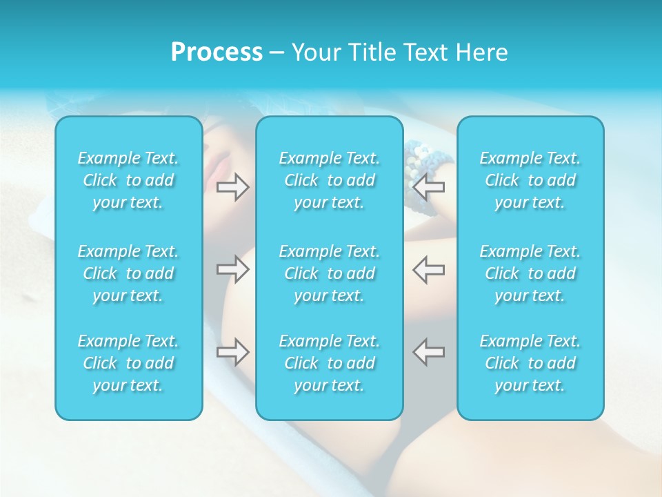 Sunbathing Portrait Bikini PowerPoint Template
