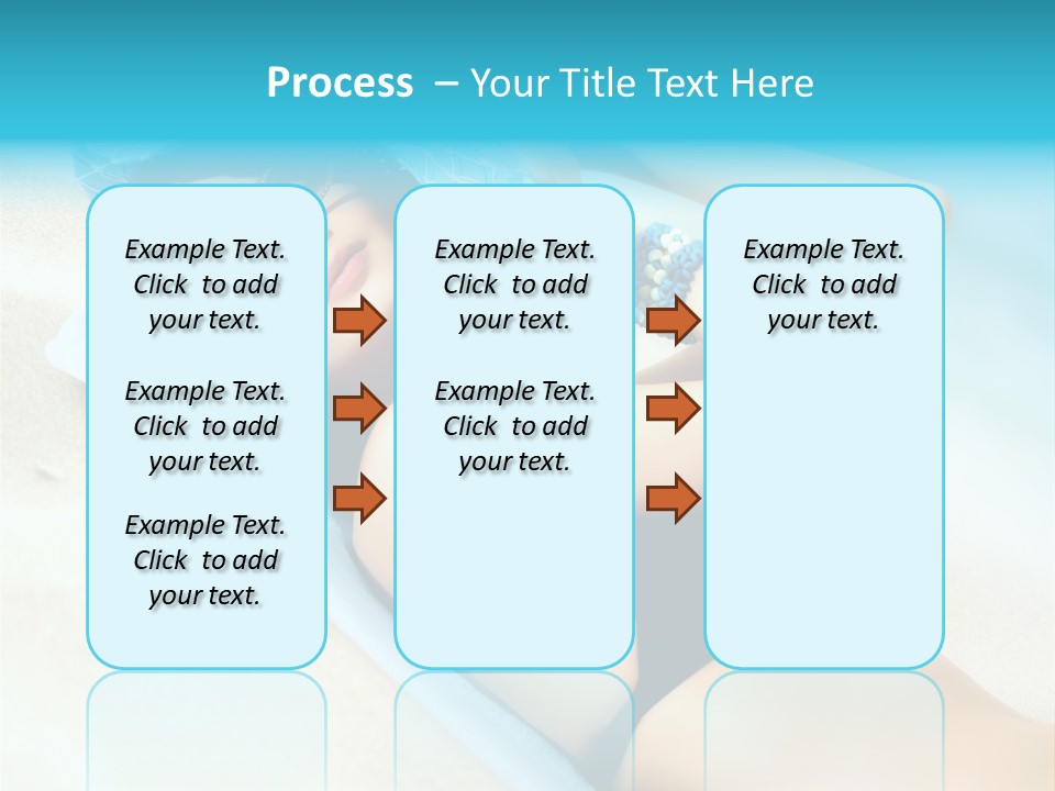 Sunbathing Portrait Bikini PowerPoint Template
