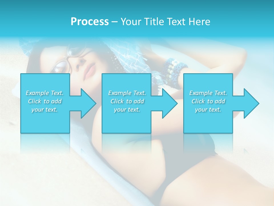 Sunbathing Portrait Bikini PowerPoint Template