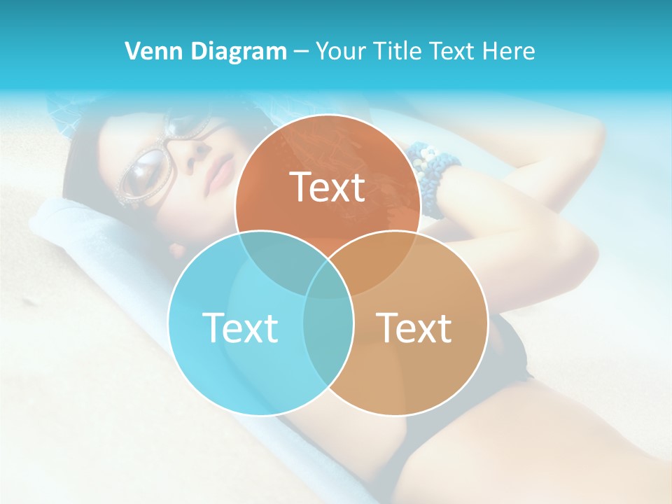 Sunbathing Portrait Bikini PowerPoint Template