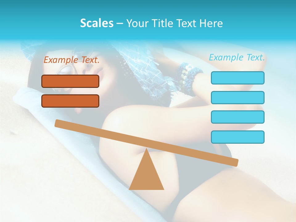 Sunbathing Portrait Bikini PowerPoint Template