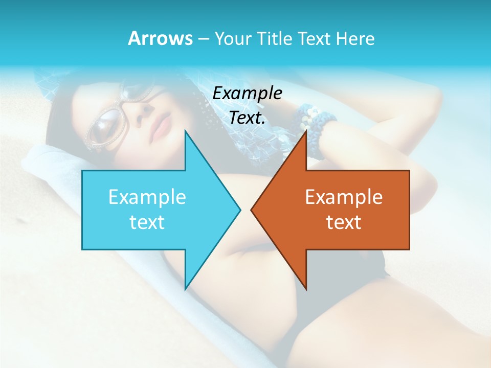Sunbathing Portrait Bikini PowerPoint Template