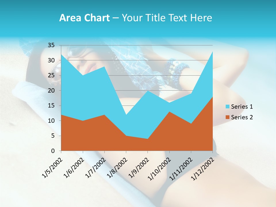 Sunbathing Portrait Bikini PowerPoint Template