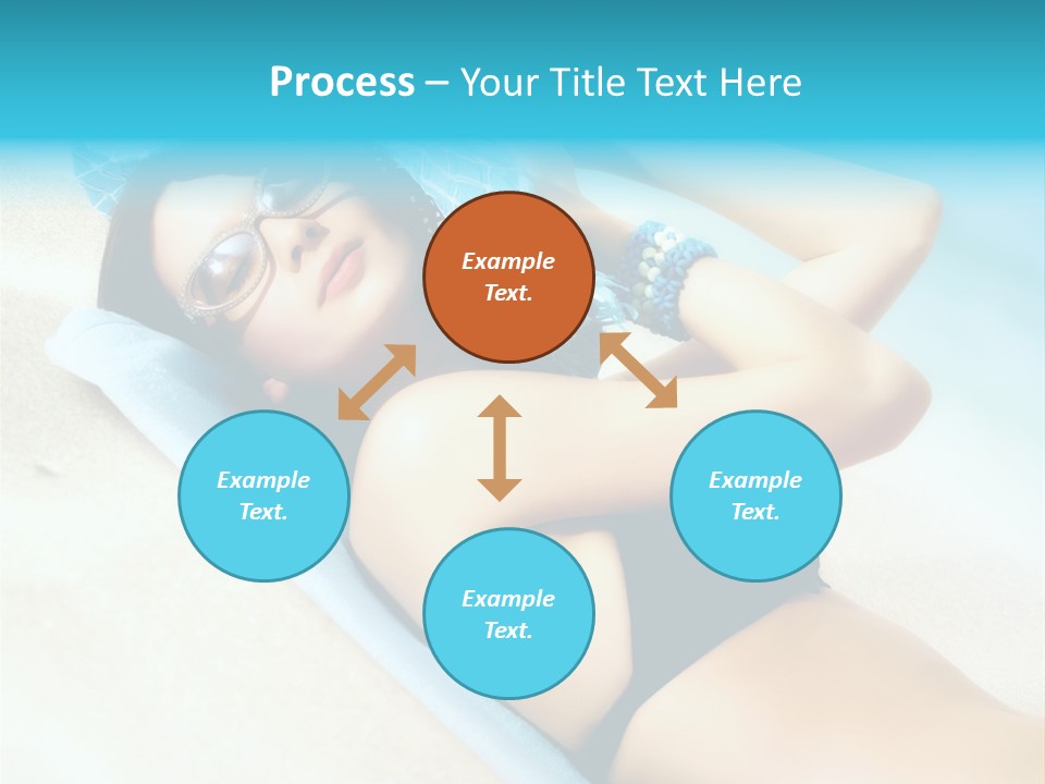 Sunbathing Portrait Bikini PowerPoint Template