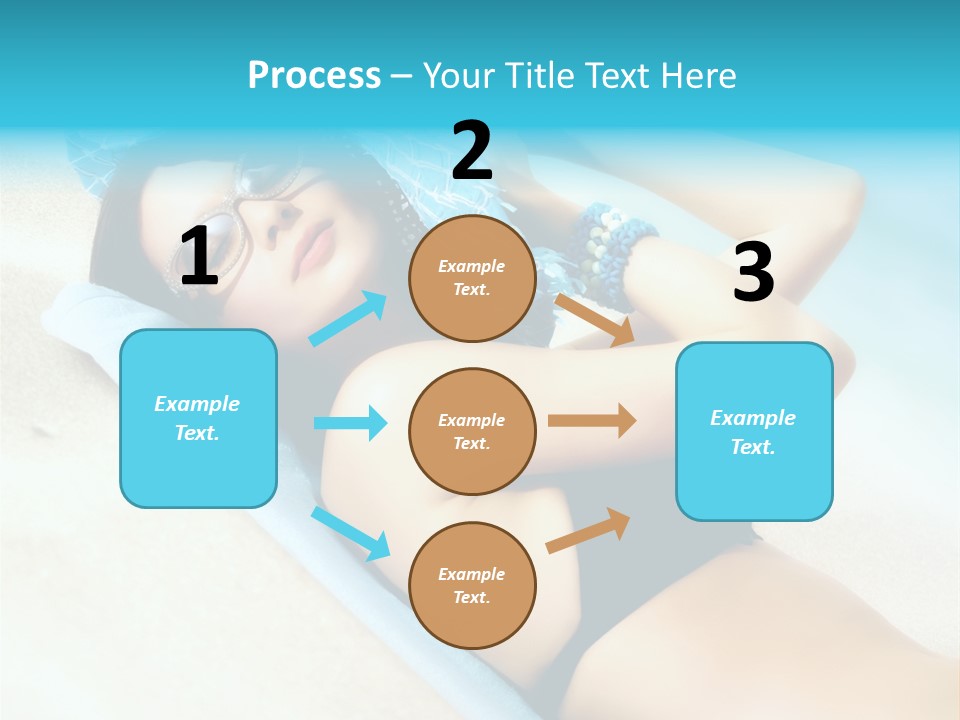 Sunbathing Portrait Bikini PowerPoint Template