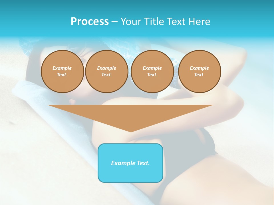 Sunbathing Portrait Bikini PowerPoint Template