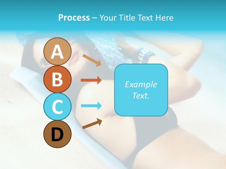 Sunbathing Portrait Bikini PowerPoint Template