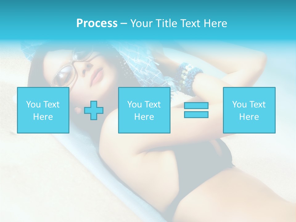 Sunbathing Portrait Bikini PowerPoint Template