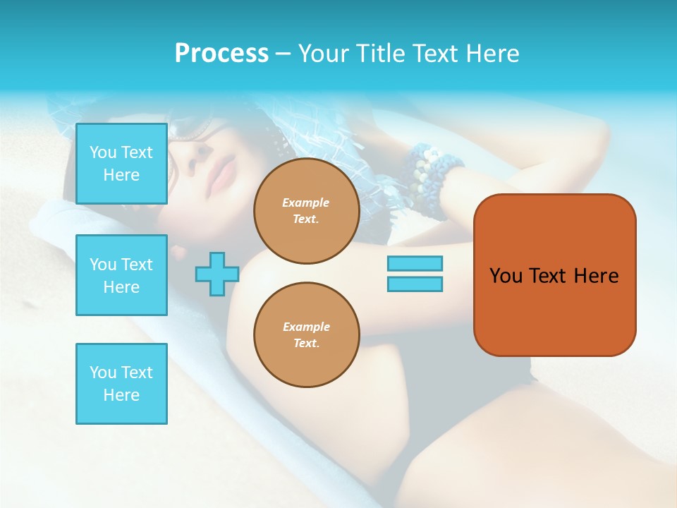 Sunbathing Portrait Bikini PowerPoint Template