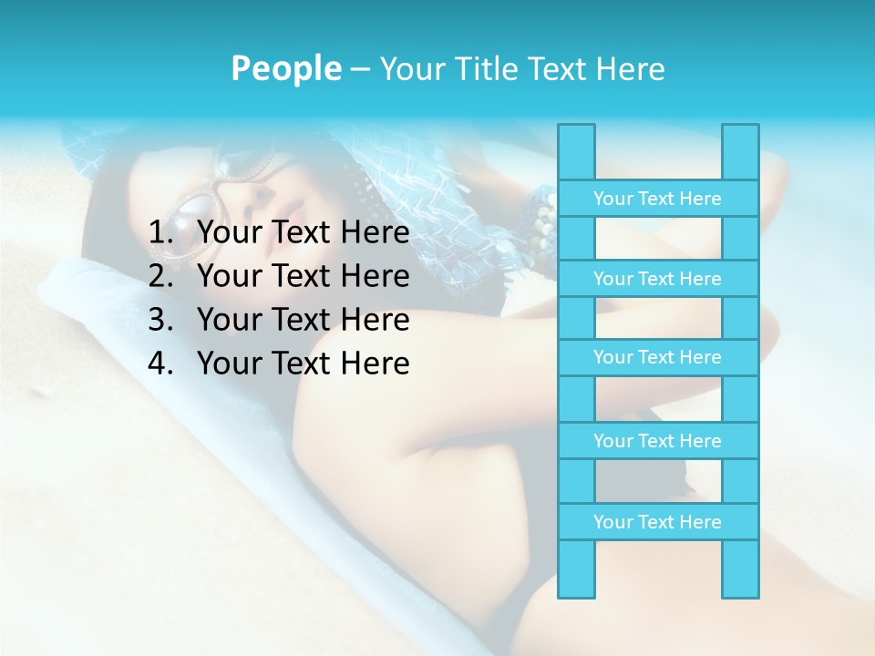 Sunbathing Portrait Bikini PowerPoint Template