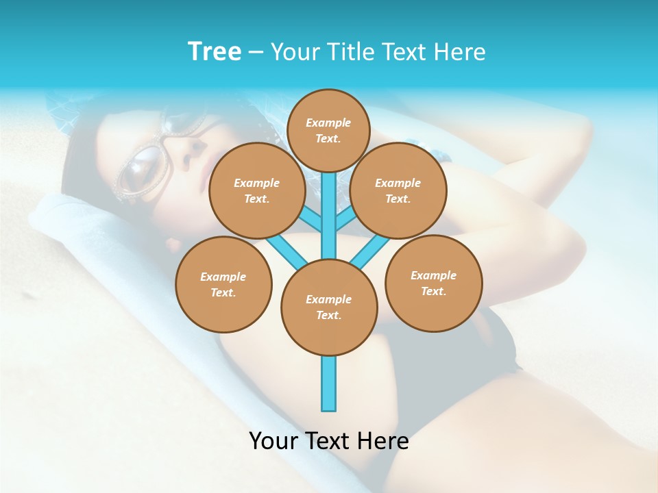 Sunbathing Portrait Bikini PowerPoint Template