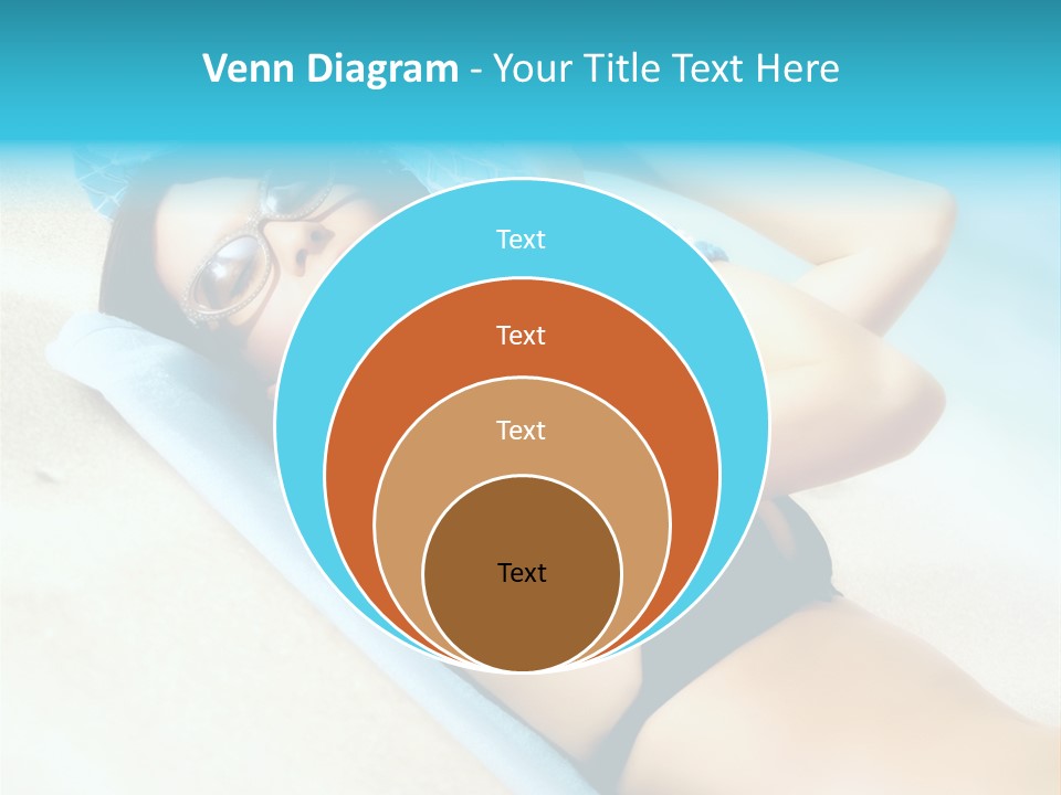 Sunbathing Portrait Bikini PowerPoint Template