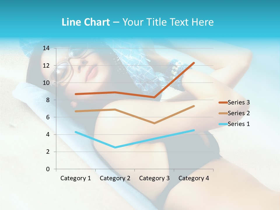 Sunbathing Portrait Bikini PowerPoint Template