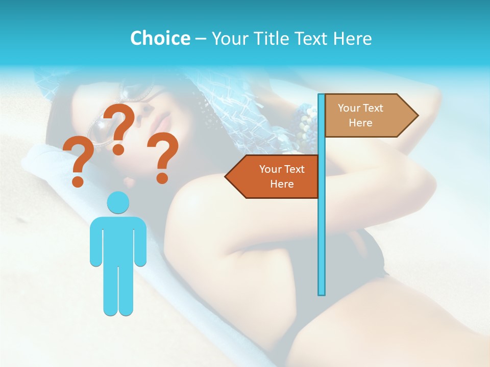 Sunbathing Portrait Bikini PowerPoint Template