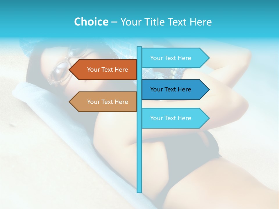 Sunbathing Portrait Bikini PowerPoint Template