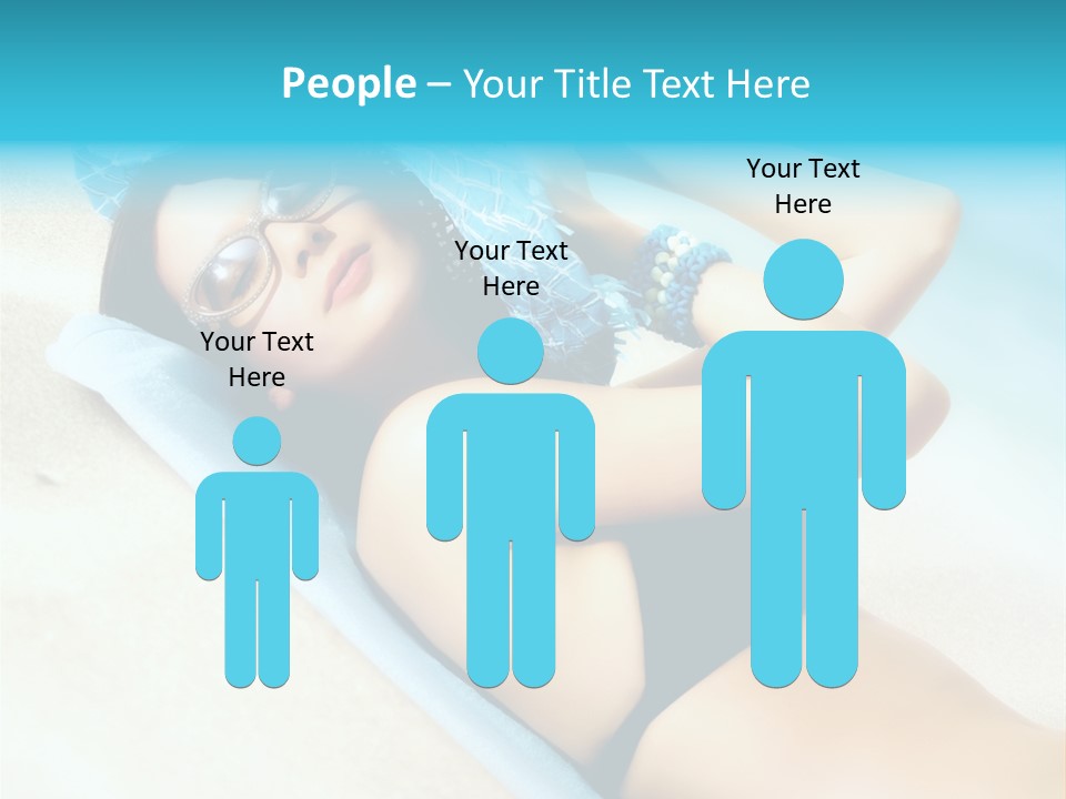 Sunbathing Portrait Bikini PowerPoint Template