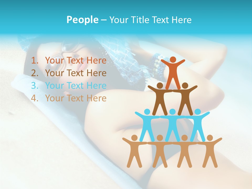 Sunbathing Portrait Bikini PowerPoint Template