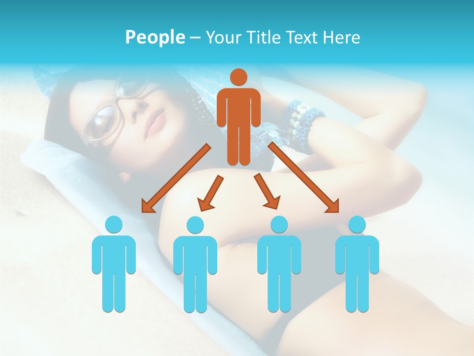 Sunbathing Portrait Bikini PowerPoint Template