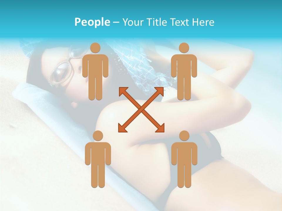 Sunbathing Portrait Bikini PowerPoint Template