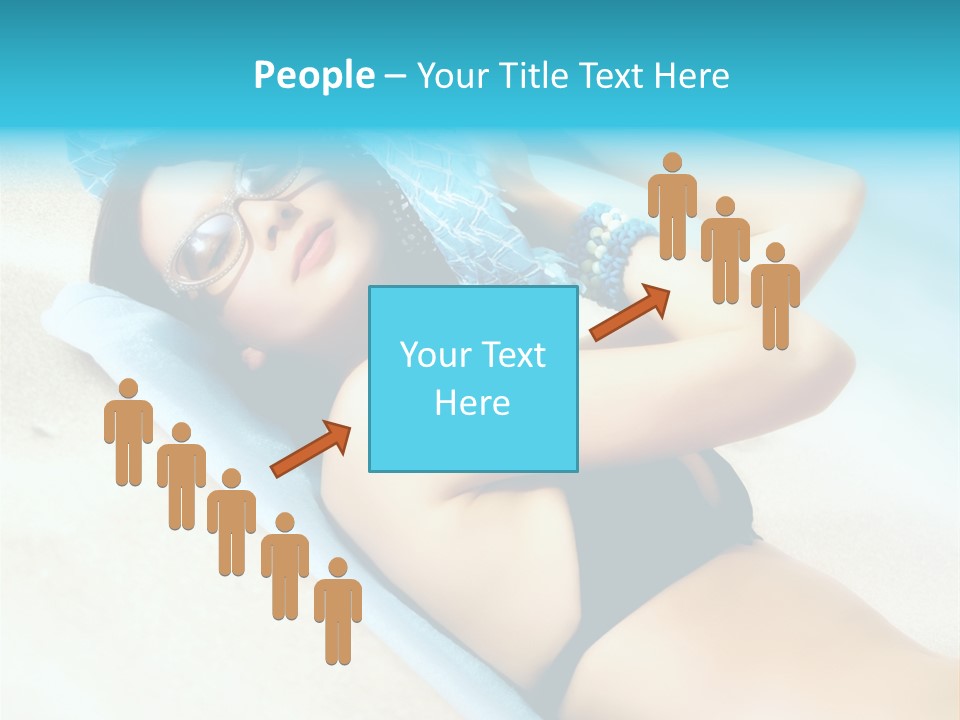 Sunbathing Portrait Bikini PowerPoint Template
