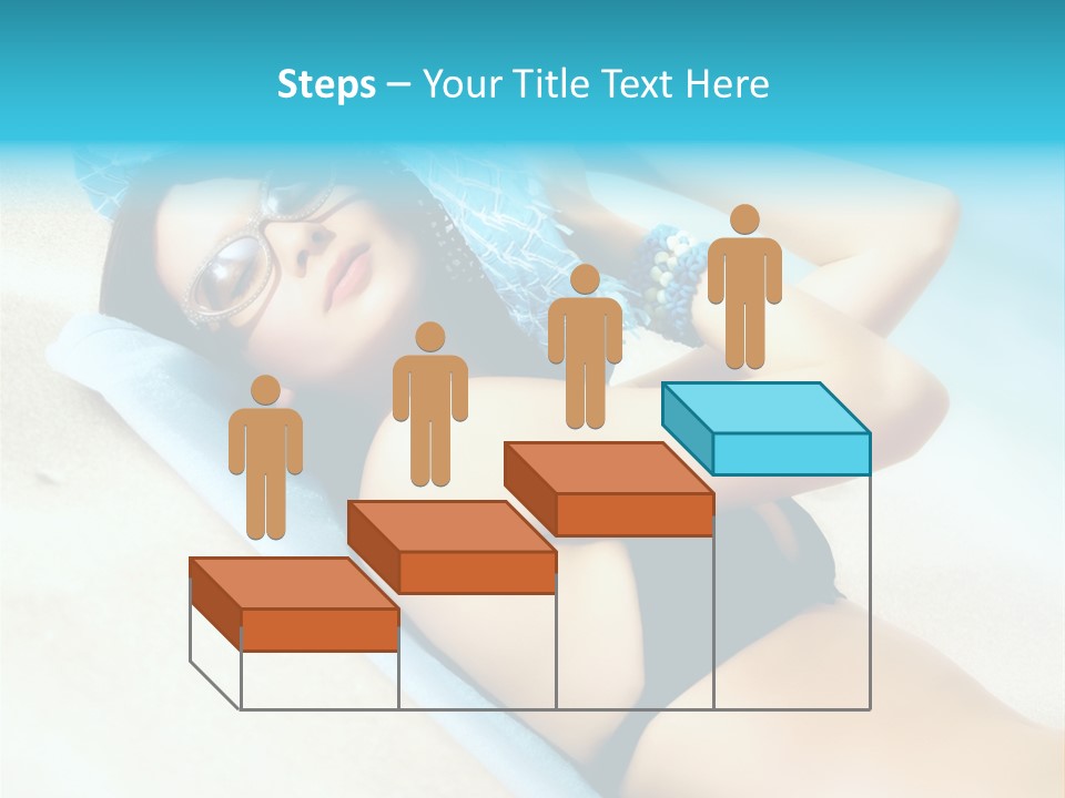 Sunbathing Portrait Bikini PowerPoint Template