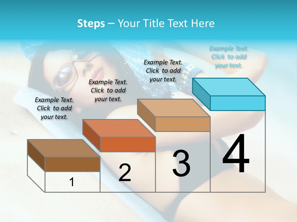 Sunbathing Portrait Bikini PowerPoint Template