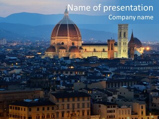 Night Medieval Heritage PowerPoint Template