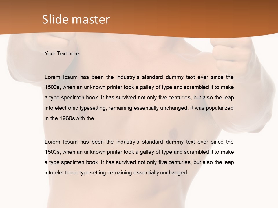 Thumbs Up Topless Fitness PowerPoint Template