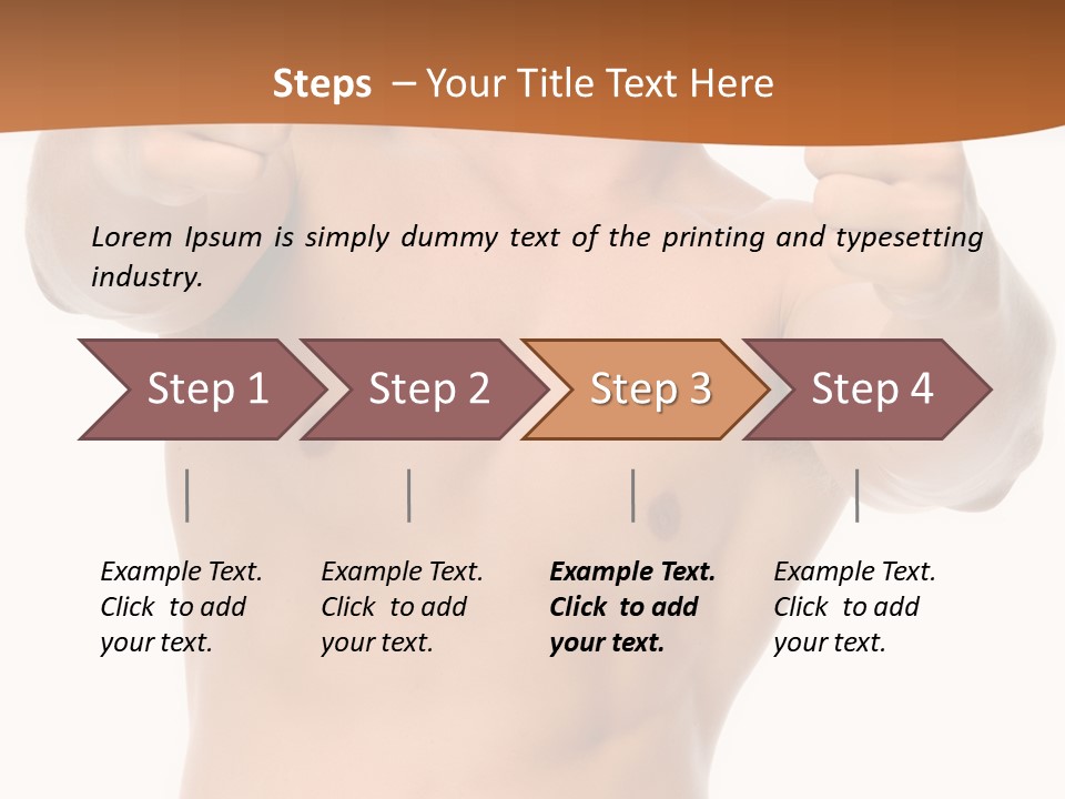 Thumbs Up Topless Fitness PowerPoint Template