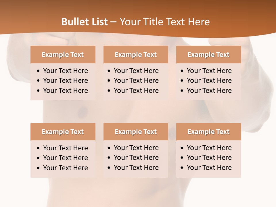 Thumbs Up Topless Fitness PowerPoint Template