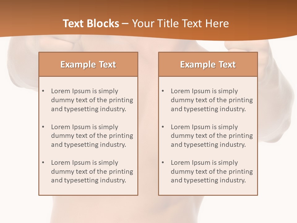 Thumbs Up Topless Fitness PowerPoint Template