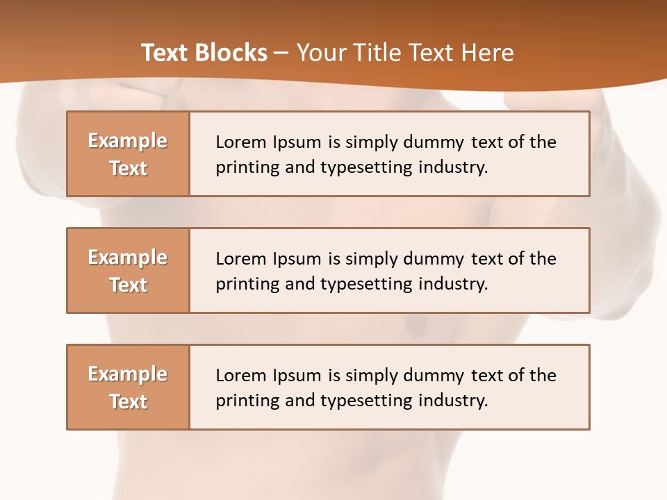 Thumbs Up Topless Fitness PowerPoint Template