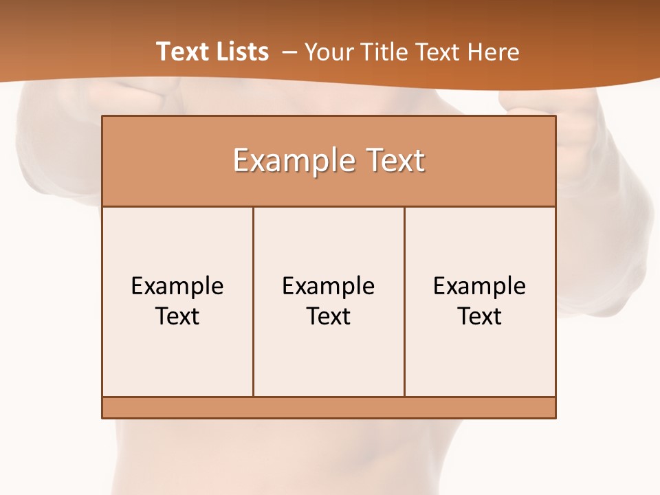 Thumbs Up Topless Fitness PowerPoint Template