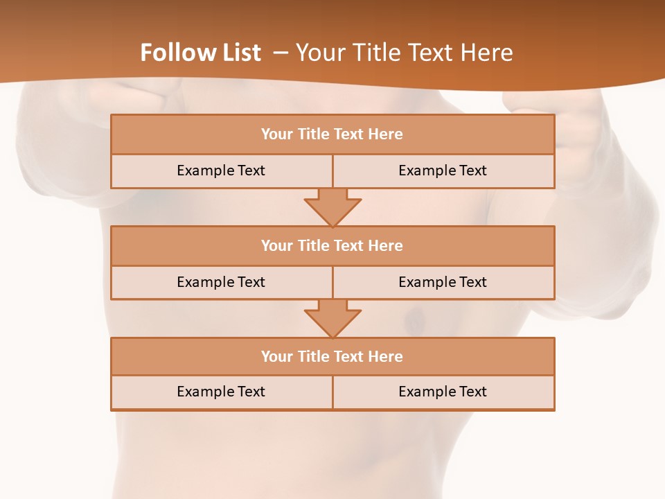 Thumbs Up Topless Fitness PowerPoint Template