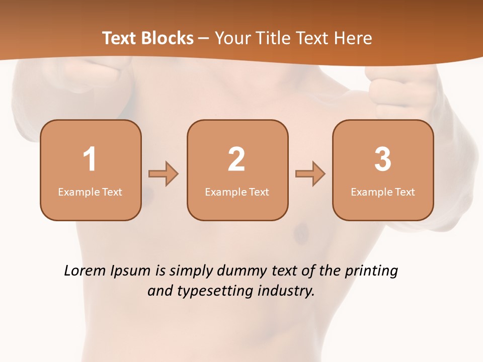 Thumbs Up Topless Fitness PowerPoint Template