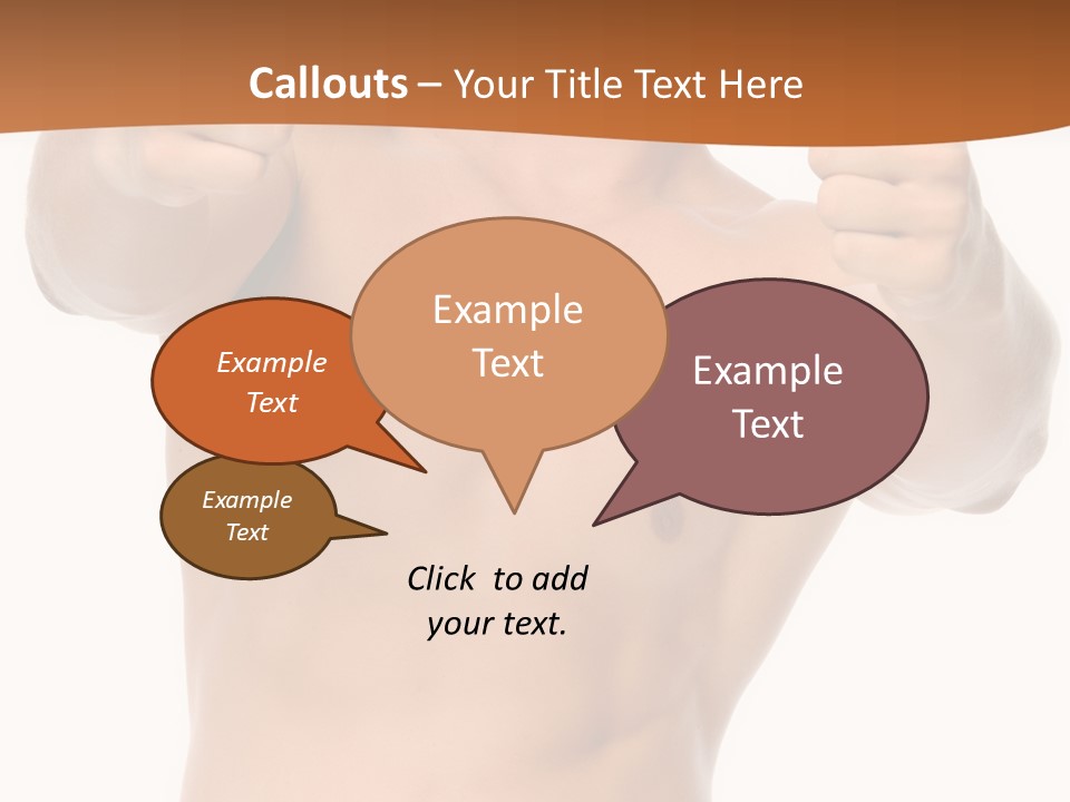 Thumbs Up Topless Fitness PowerPoint Template