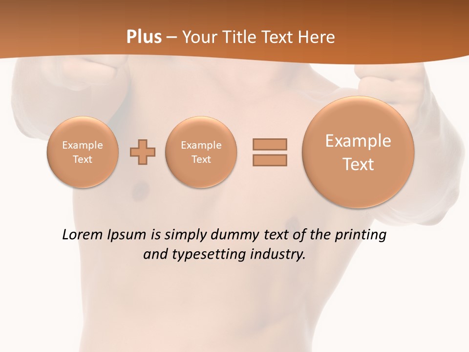 Thumbs Up Topless Fitness PowerPoint Template
