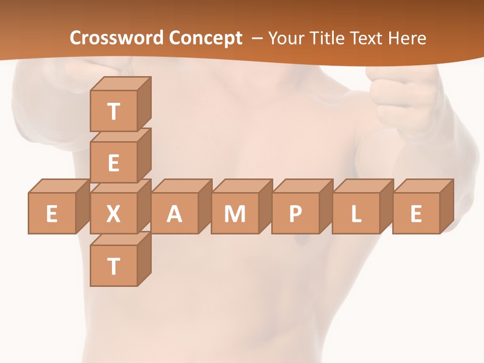 Thumbs Up Topless Fitness PowerPoint Template