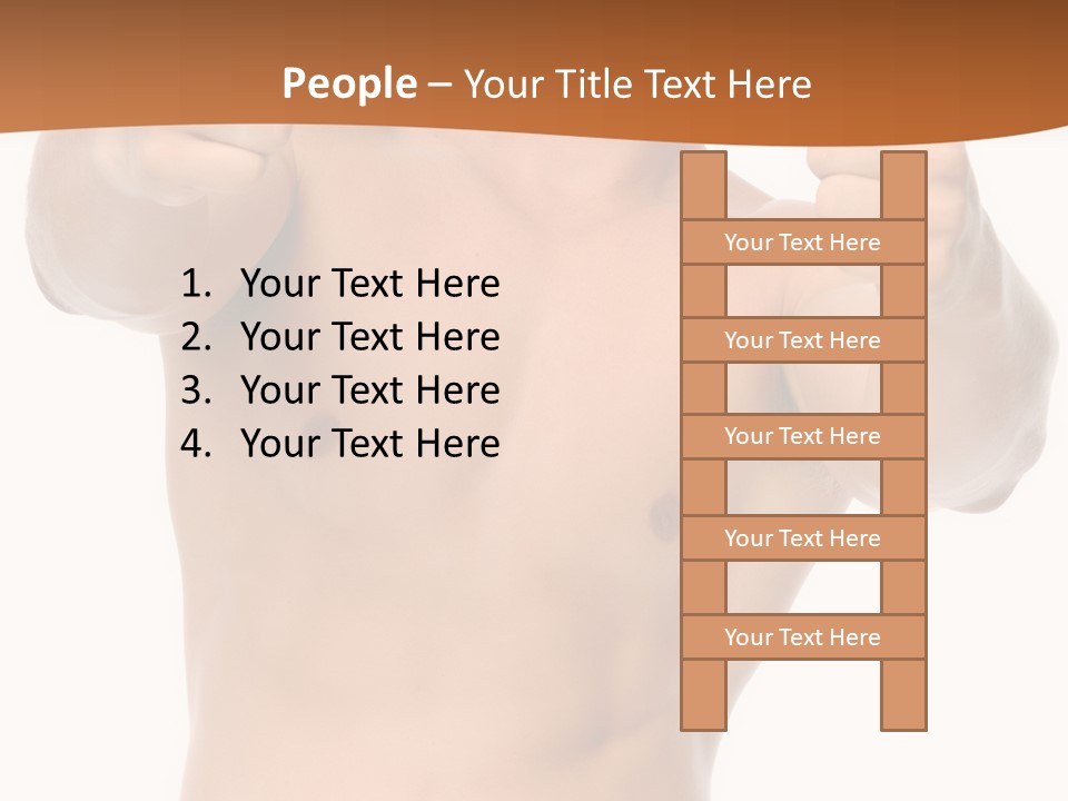 Thumbs Up Topless Fitness PowerPoint Template