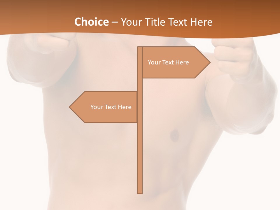Thumbs Up Topless Fitness PowerPoint Template