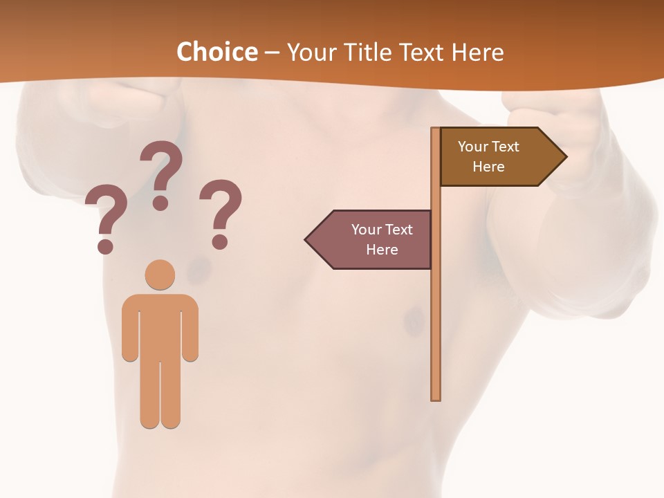 Thumbs Up Topless Fitness PowerPoint Template
