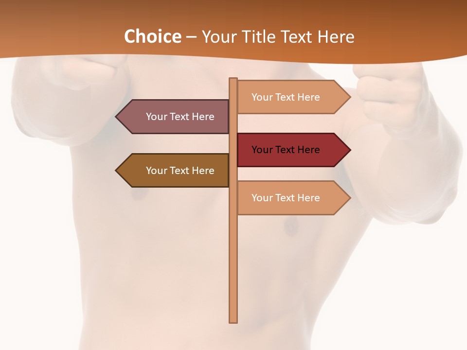 Thumbs Up Topless Fitness PowerPoint Template