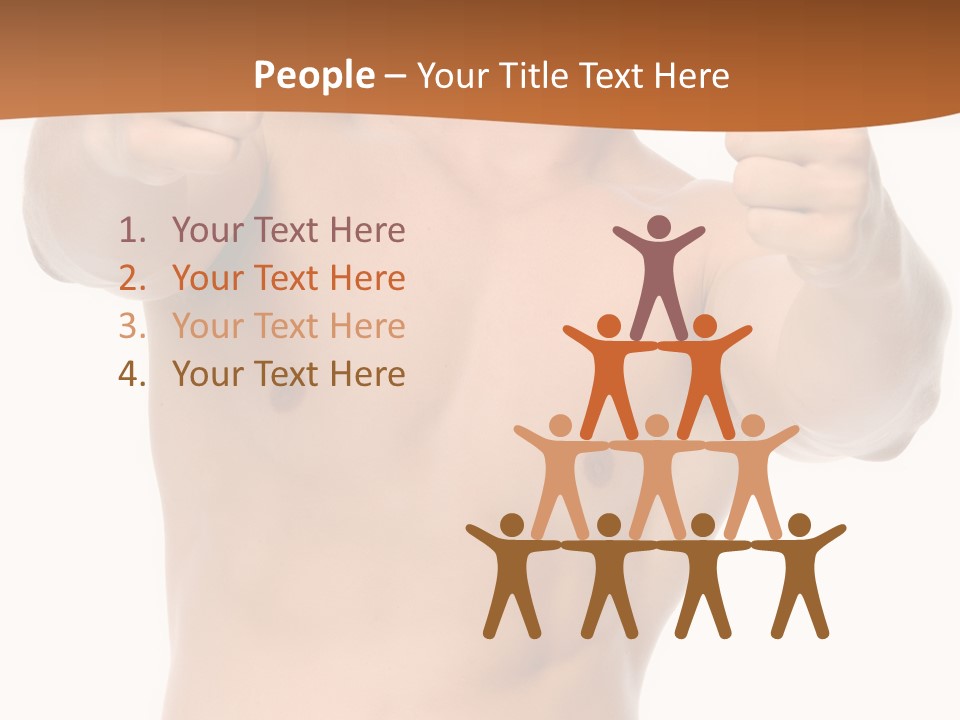 Thumbs Up Topless Fitness PowerPoint Template