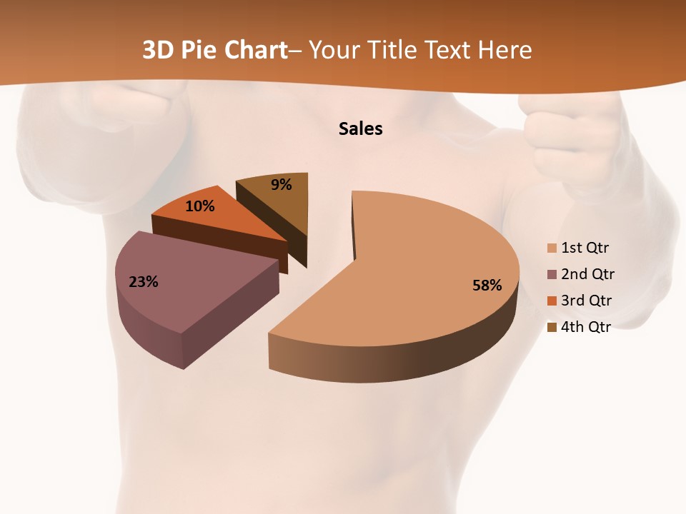 Thumbs Up Topless Fitness PowerPoint Template