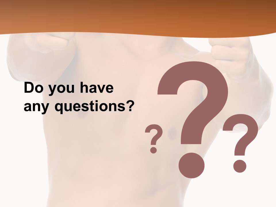 Thumbs Up Topless Fitness PowerPoint Template