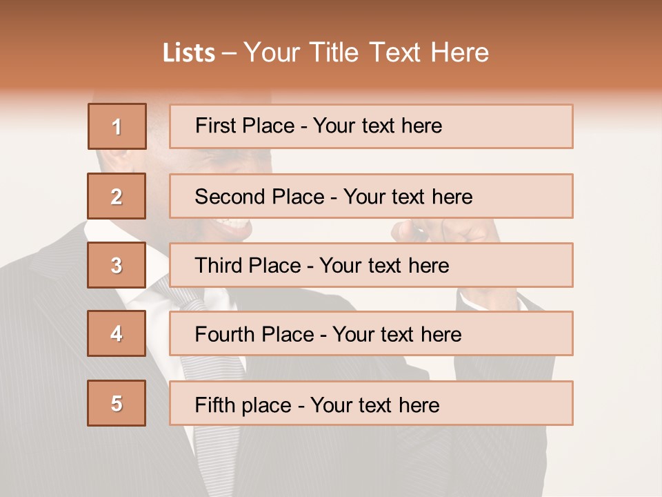 Business Fist Winner PowerPoint Template
