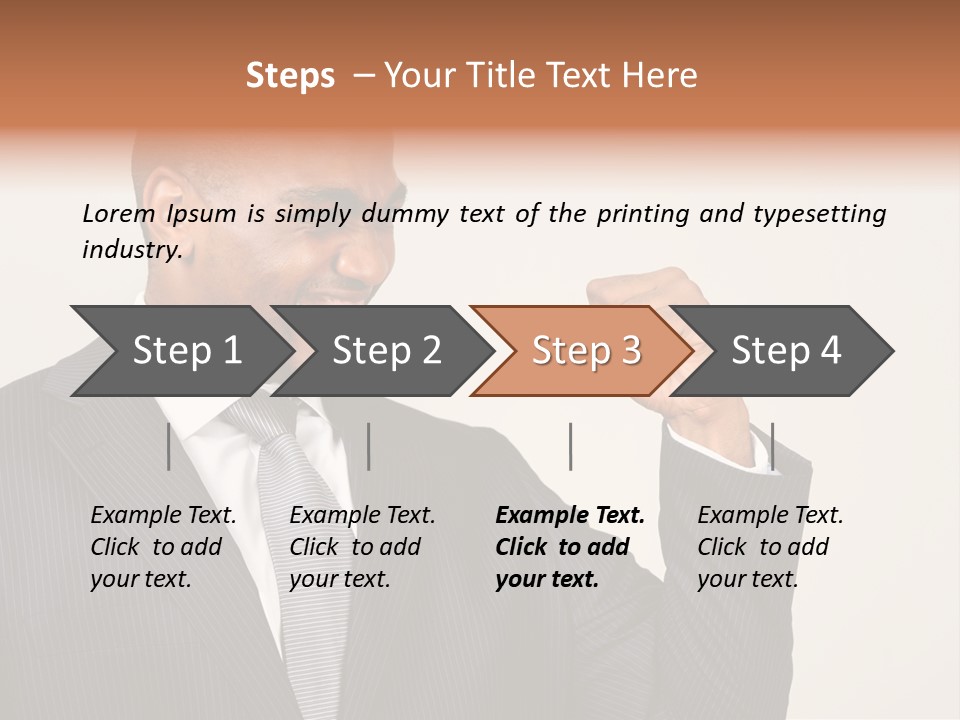 Business Fist Winner PowerPoint Template