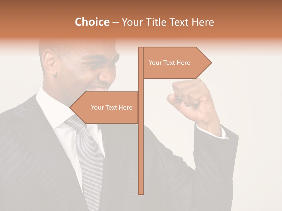 Business Fist Winner PowerPoint Template