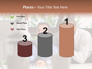 Team Men Sitting PowerPoint Template